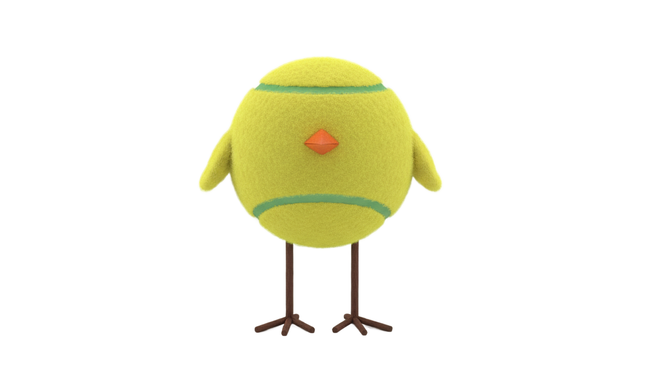 tennis ball bird png PNG transparent background