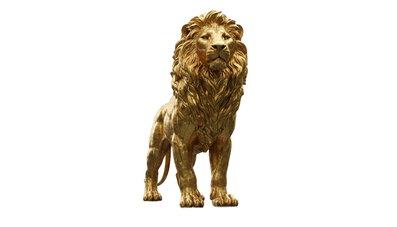 gold lion png PNG transparent background