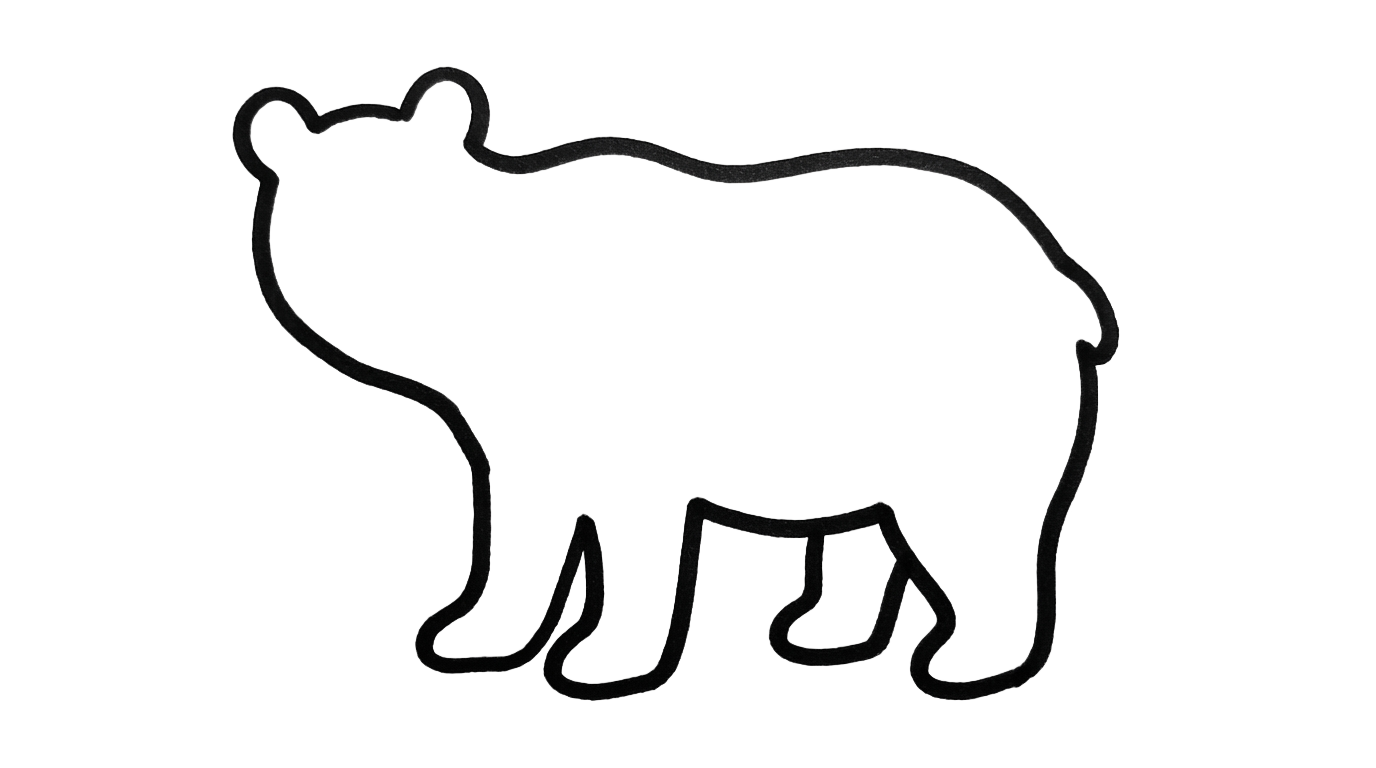 bear outline png PNG transparent background