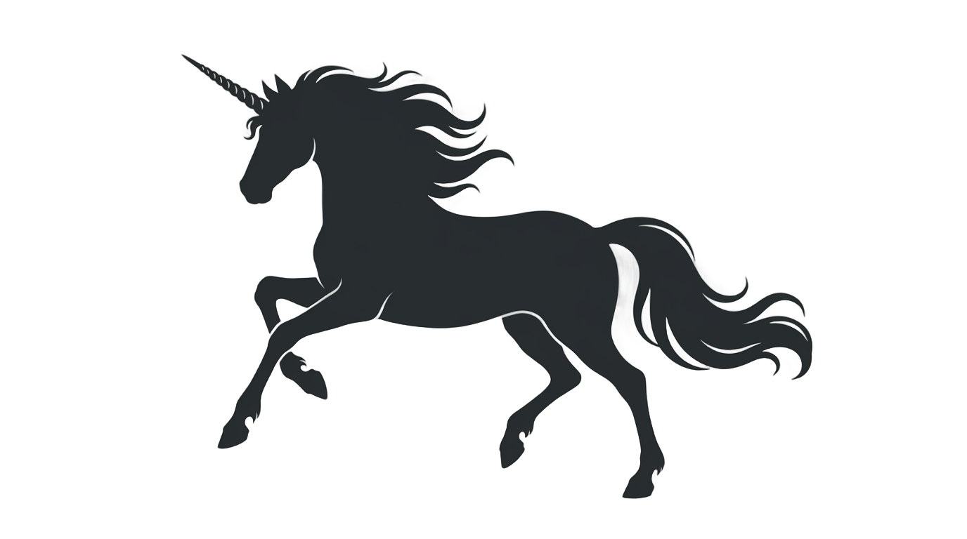 cute unicorn silhouette png PNG transparent background