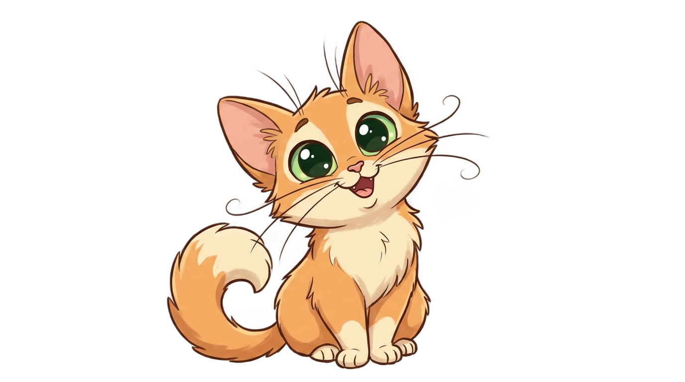 cartoon cat png PNG transparent background