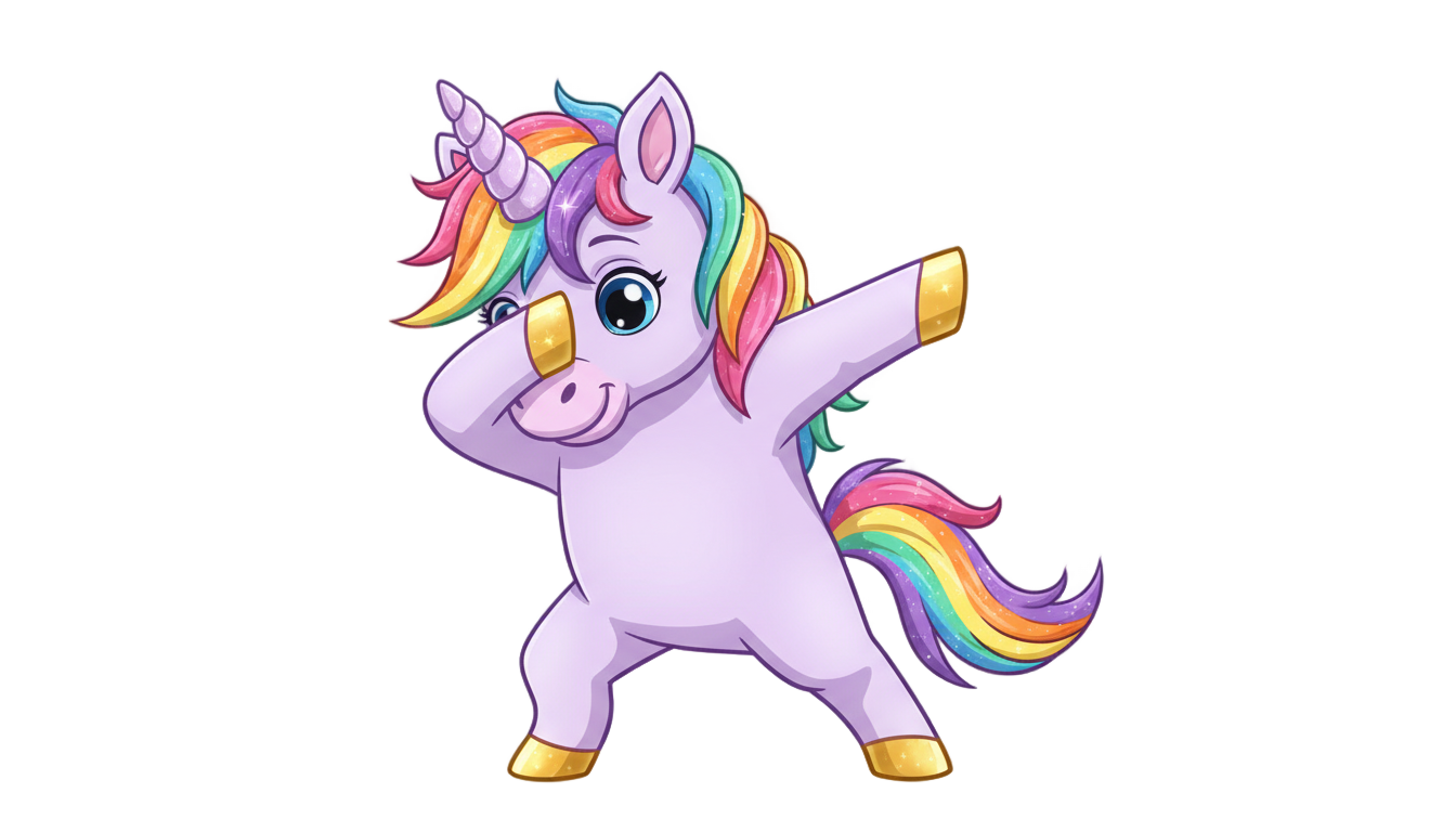 dab unicorn png PNG transparent background