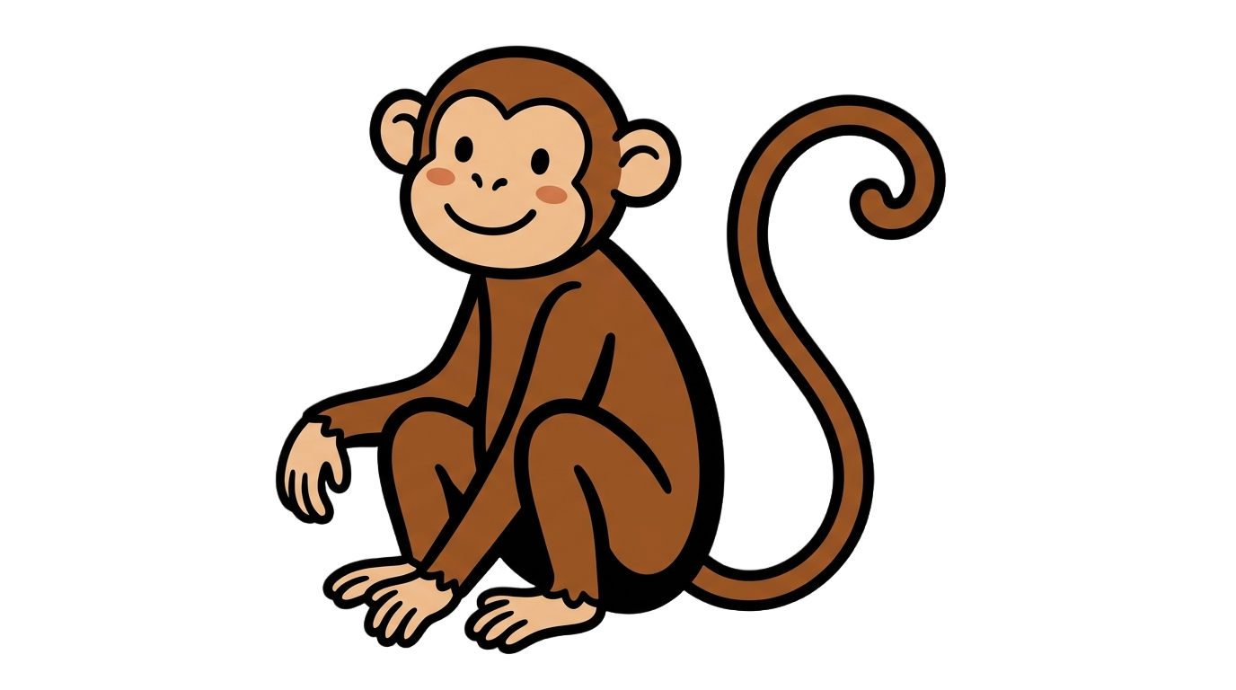 monkey clipart black and white png PNG transparent background