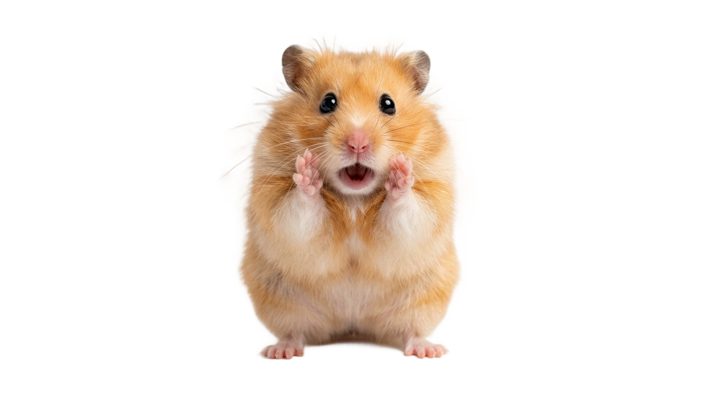 scared hamster meme png PNG transparent background