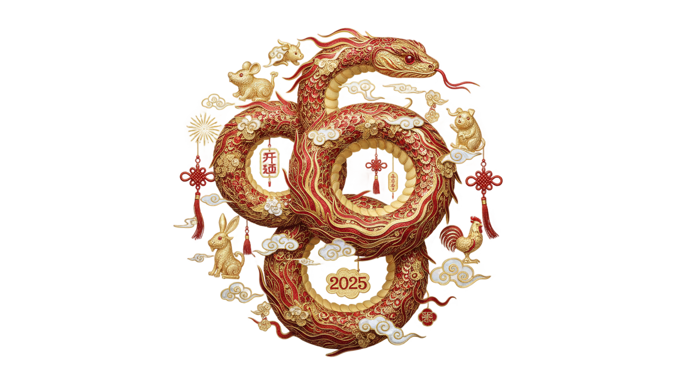 year of the snake 2025 png PNG transparent background