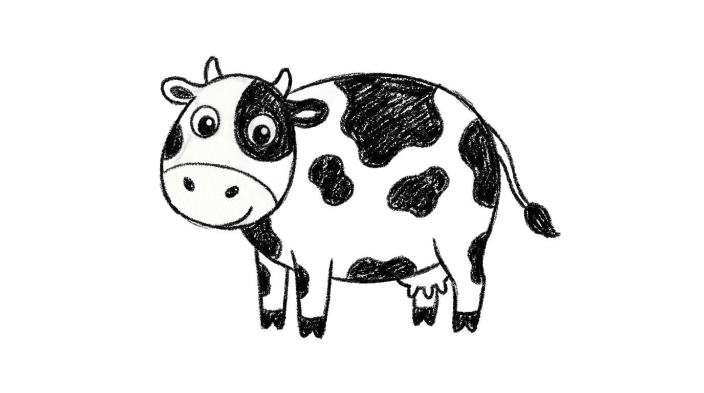 cow drawing png PNG transparent background