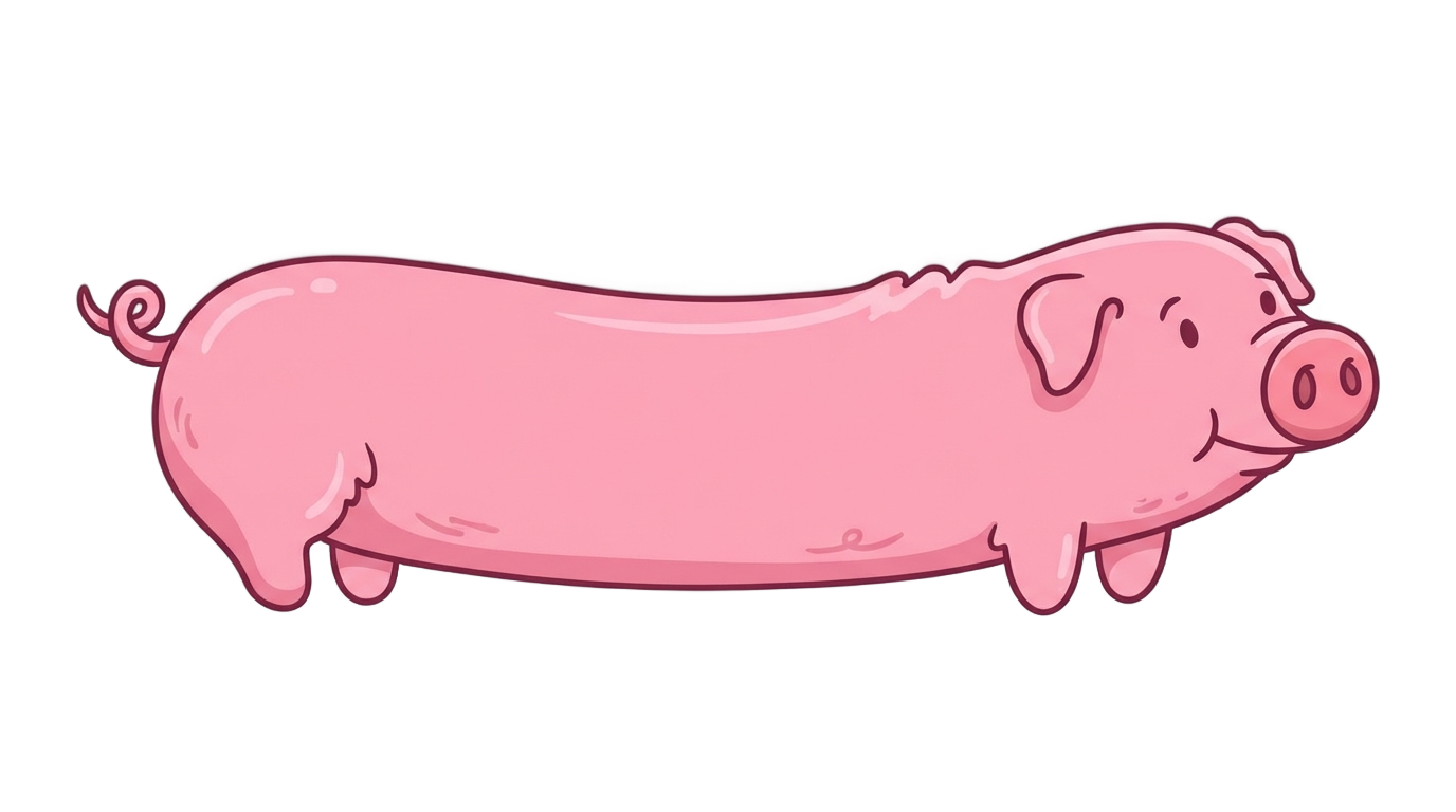 long pig png PNG transparent background