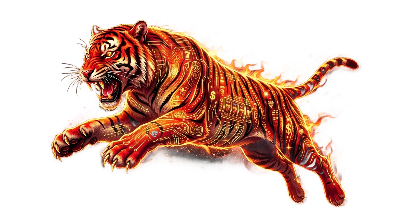 red tiger slot png PNG transparent background