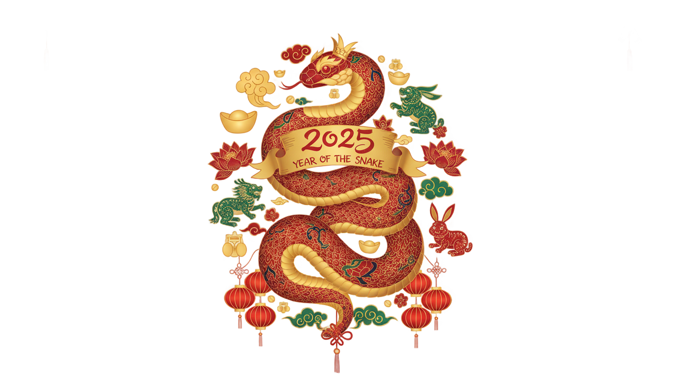 year of the snake 2025 png PNG transparent background