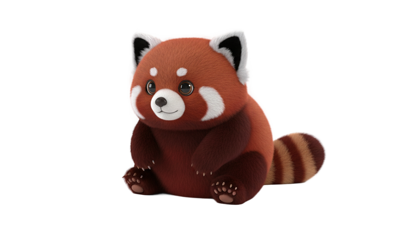 turning red panda png PNG transparent background