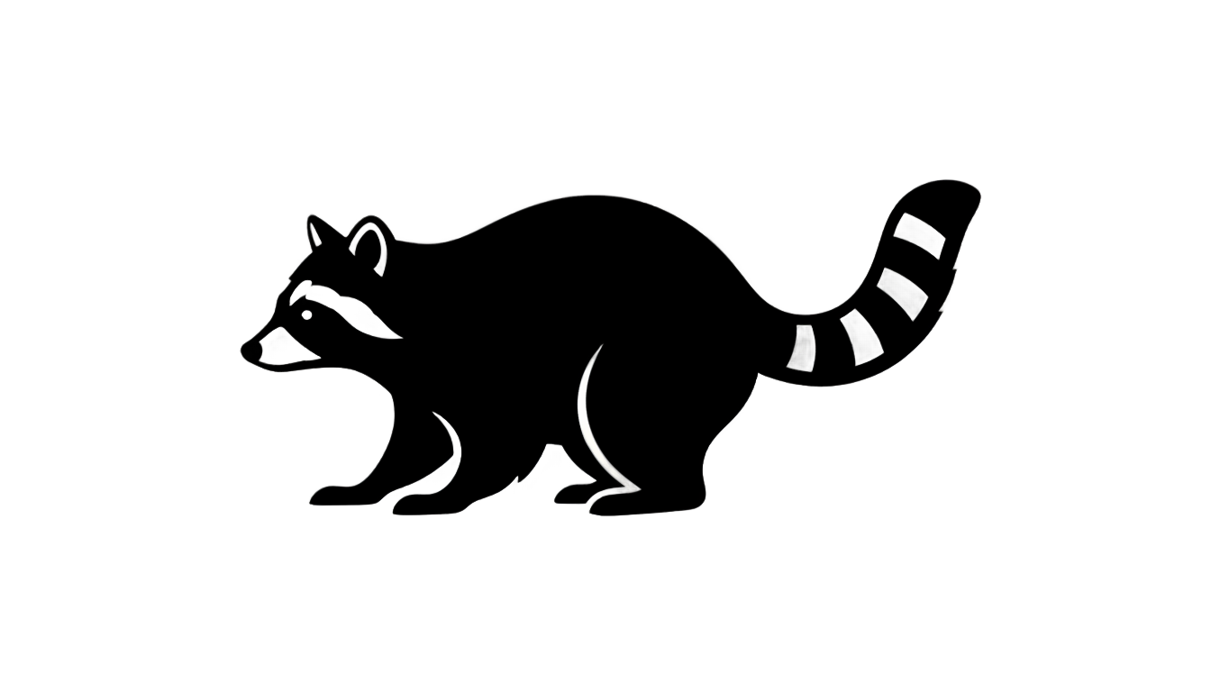 raccoon silhouette png PNG transparent background