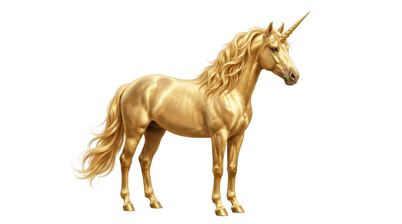 gold unicorn png PNG transparent background