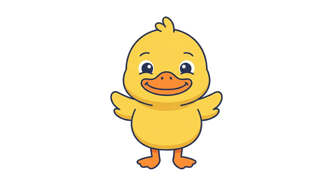 kurzgesagt duck png PNG transparent background
