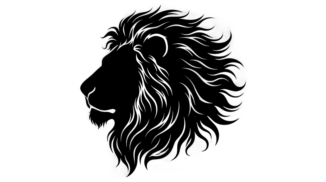 lion face silhouette png PNG transparent background