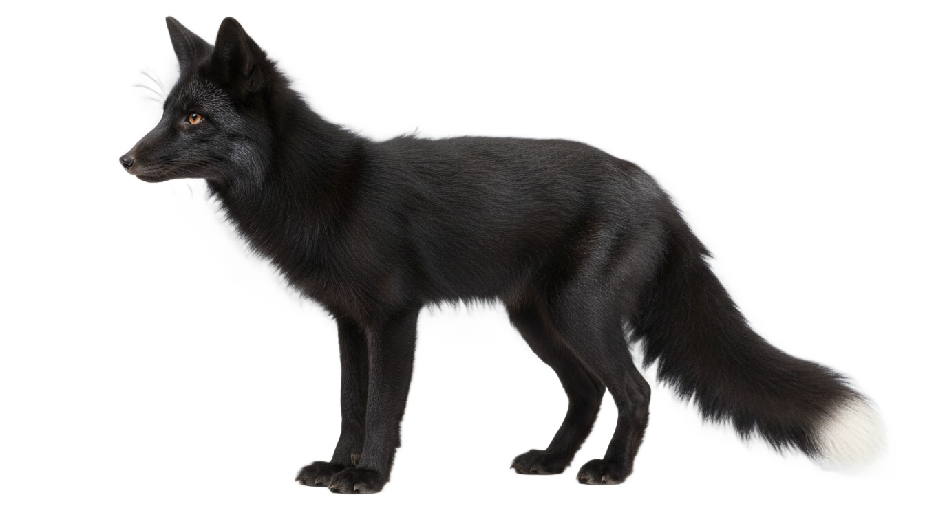 black fox png PNG transparent background