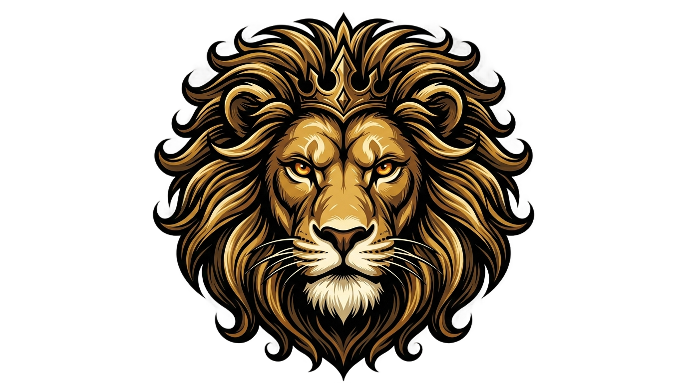 logo lion face png PNG transparent background