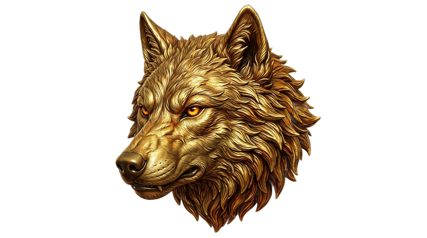 wolf gold slot png PNG transparent background