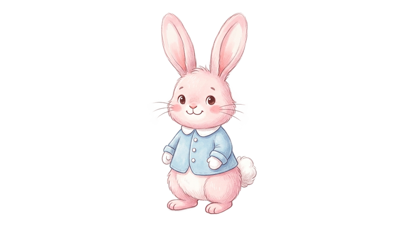 pink peter rabbit png PNG transparent background