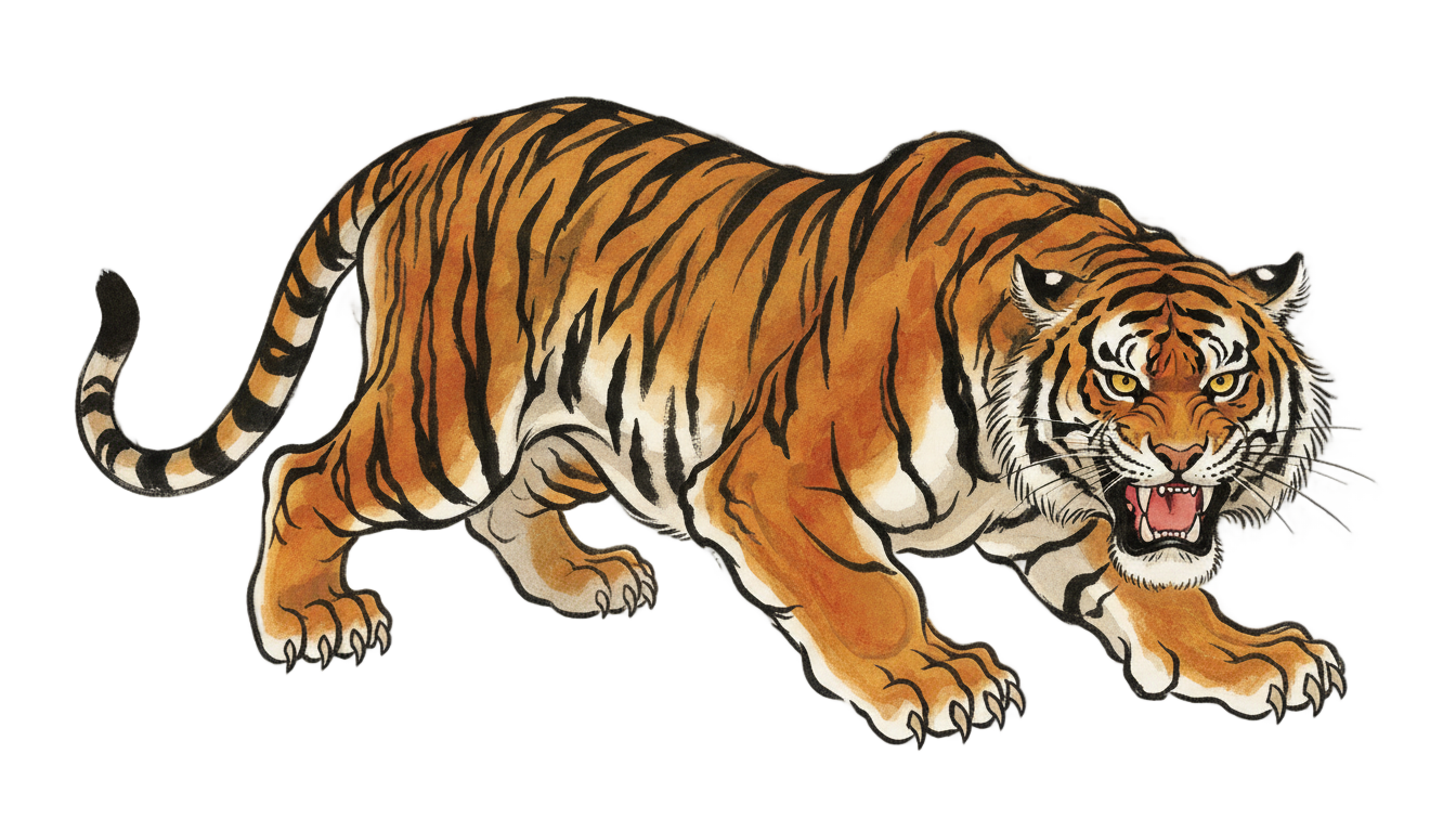 japanese tiger png PNG transparent background