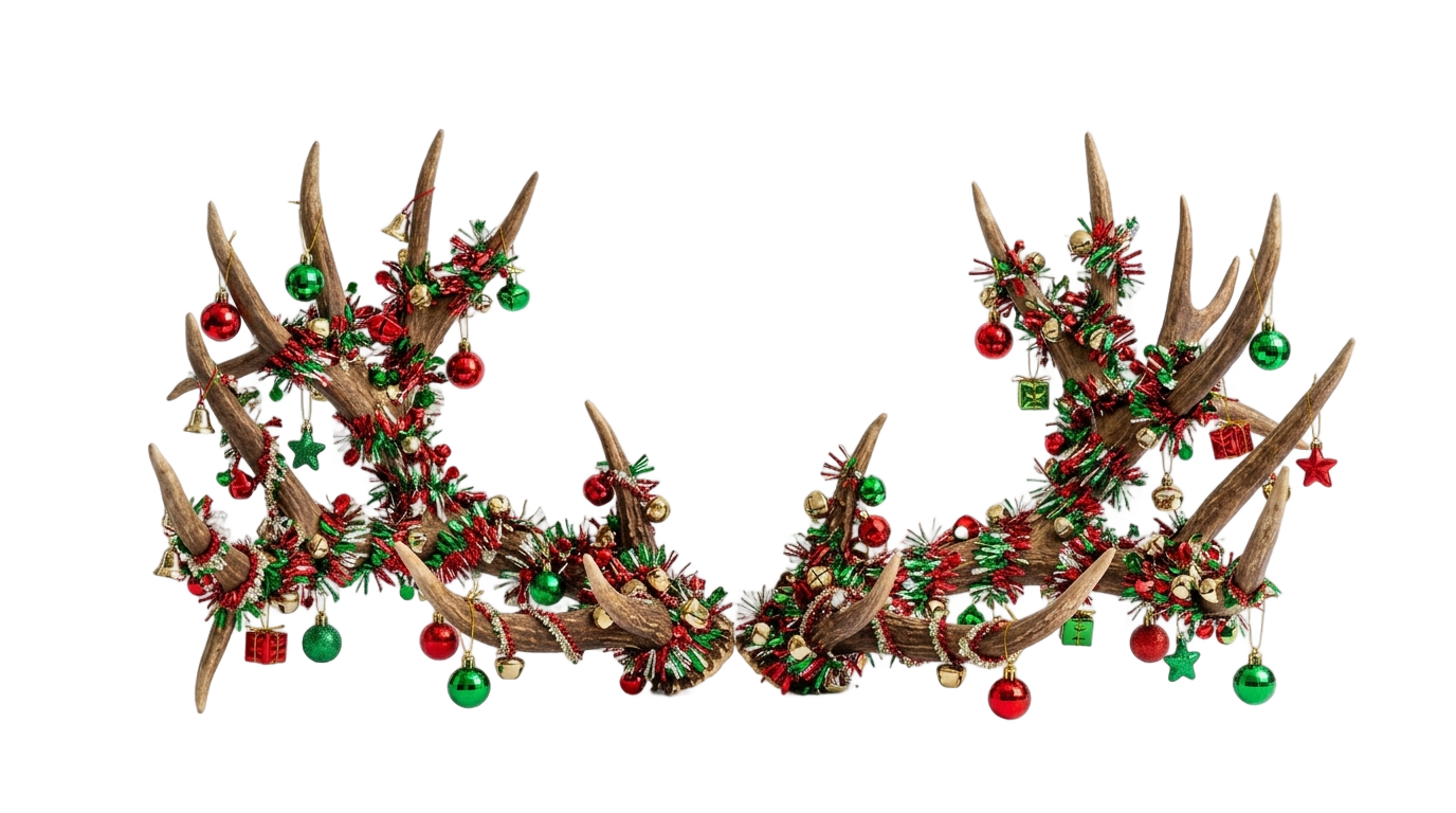christmas deer antlers png PNG transparent background