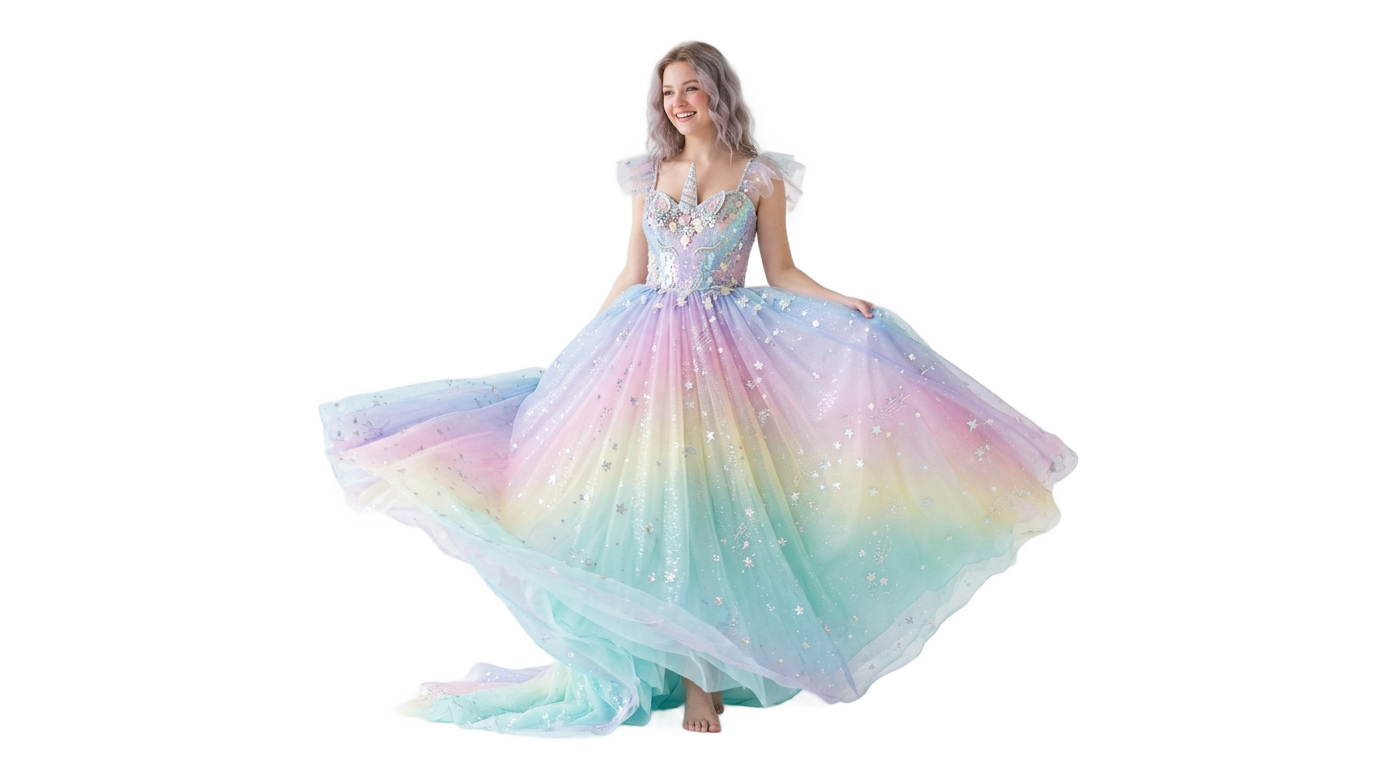 unicorn dress png PNG transparent background