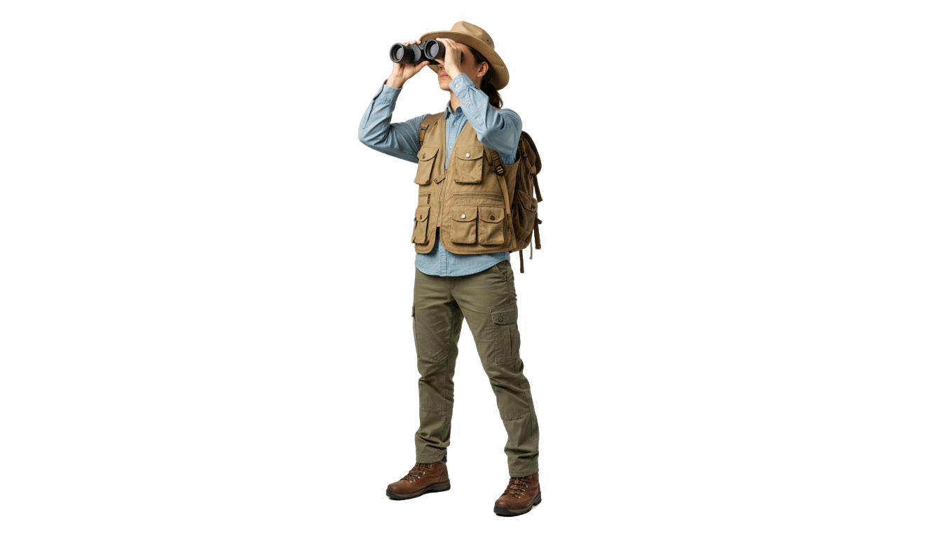bird watching png PNG transparent background