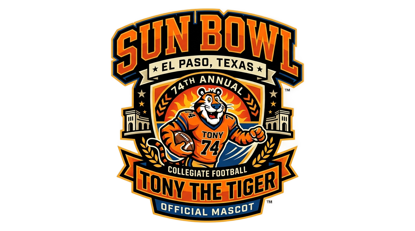 tony the tiger sun bowl logo png PNG transparent background
