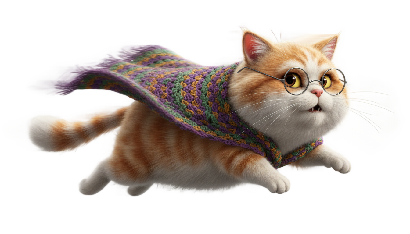 turbo granny cat png PNG transparent background