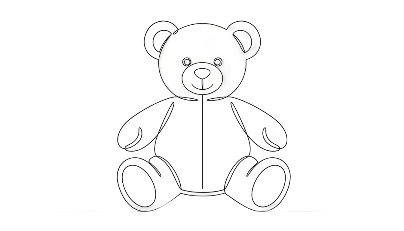 teddy bear outline png PNG transparent background