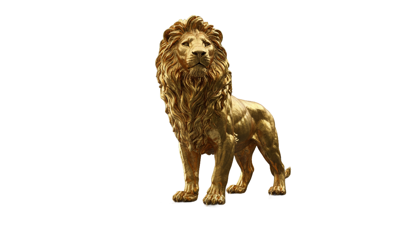 gold lion png PNG transparent background