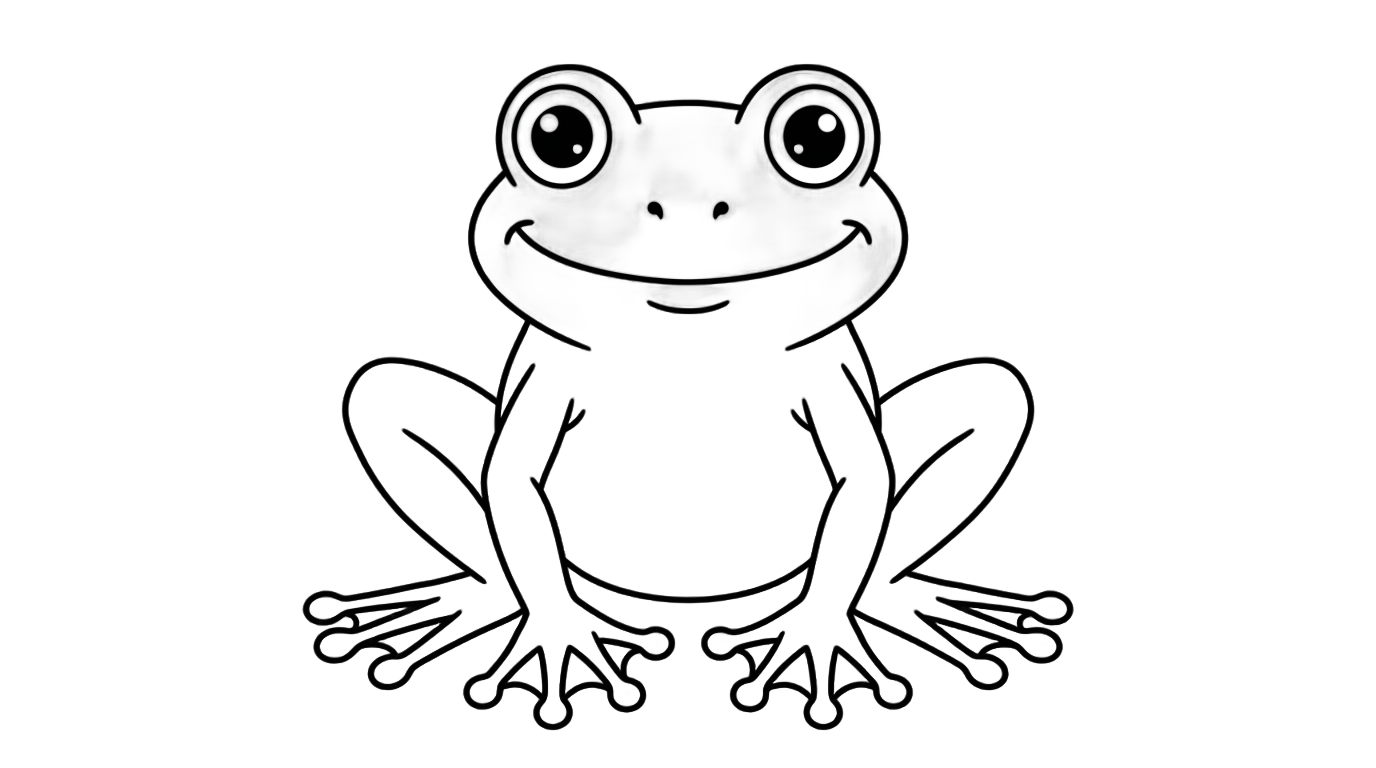 frog clipart black and white png PNG transparent background