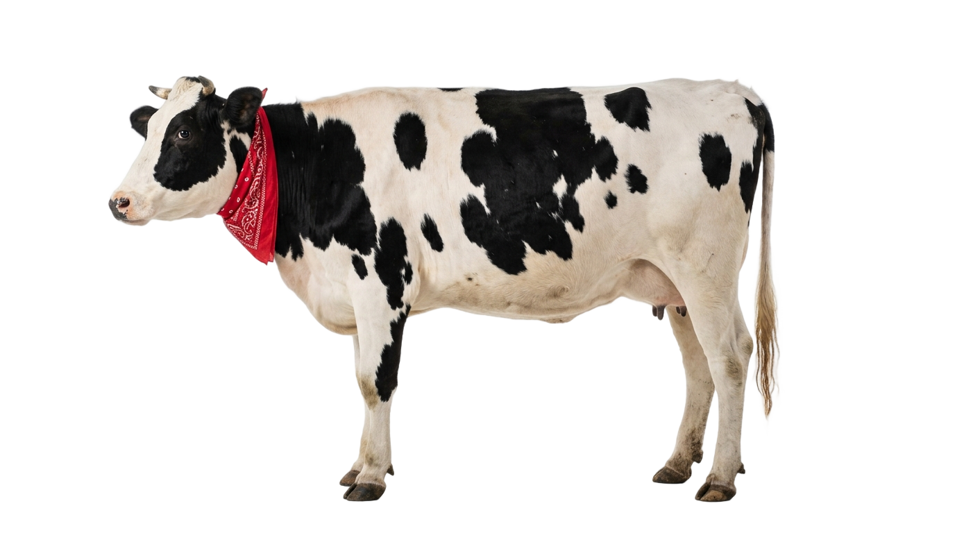cow with bandana png PNG transparent background