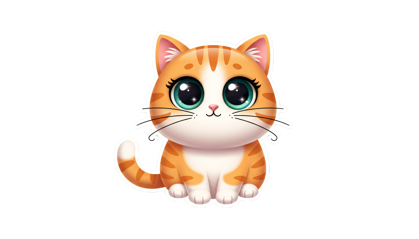 cat sticker png PNG transparent background