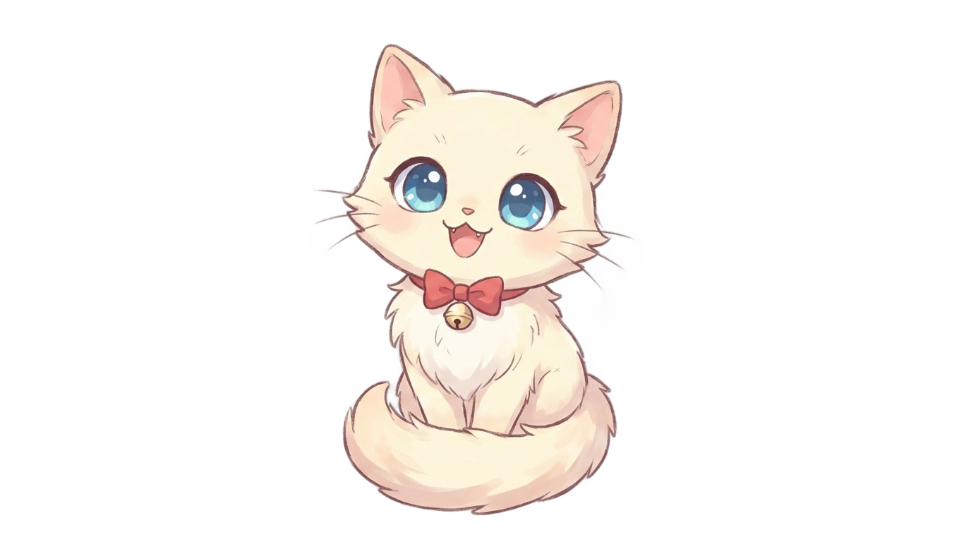 anime cat png PNG transparent background