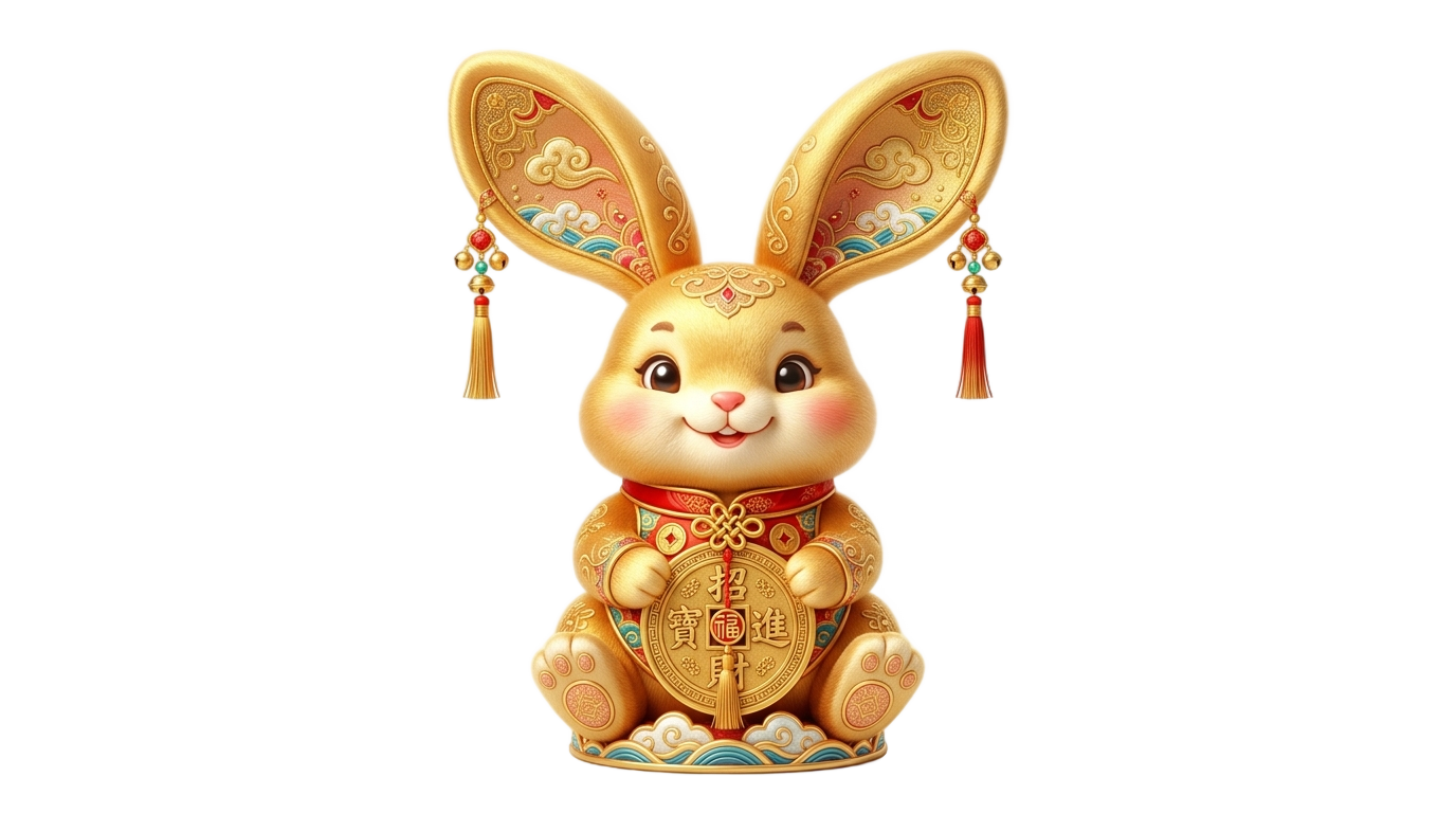 fortune rabbit pg png PNG transparent background