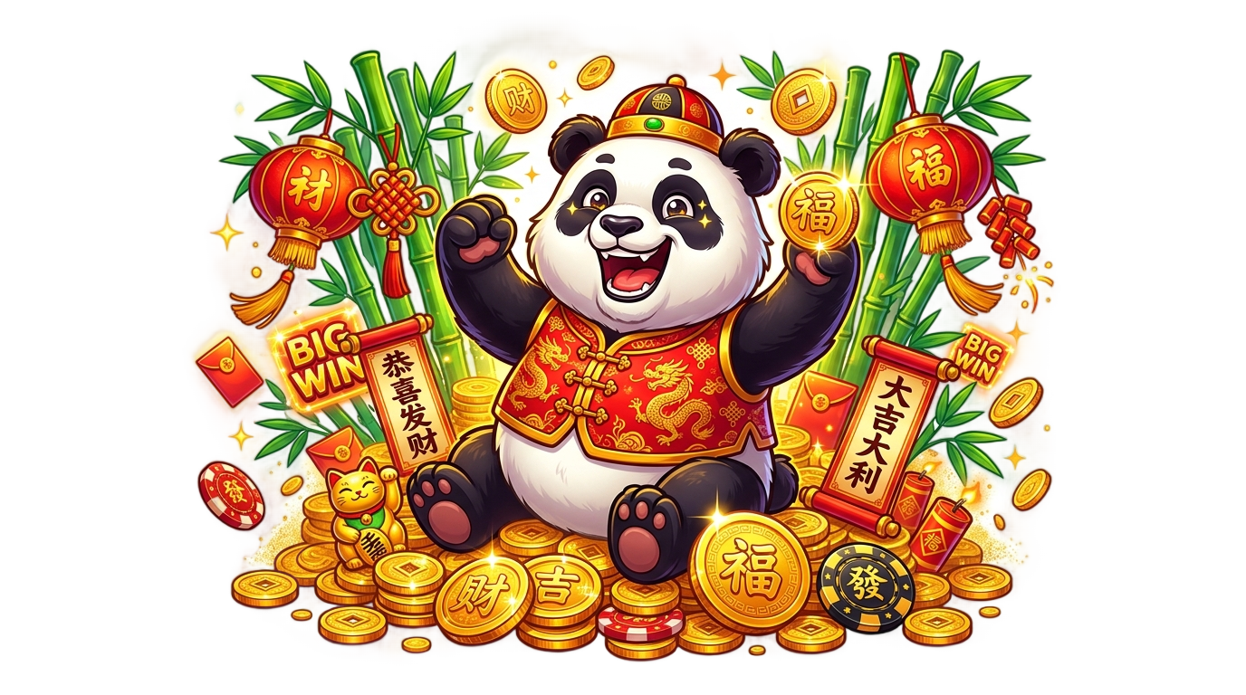 fortune panda slot png PNG transparent background