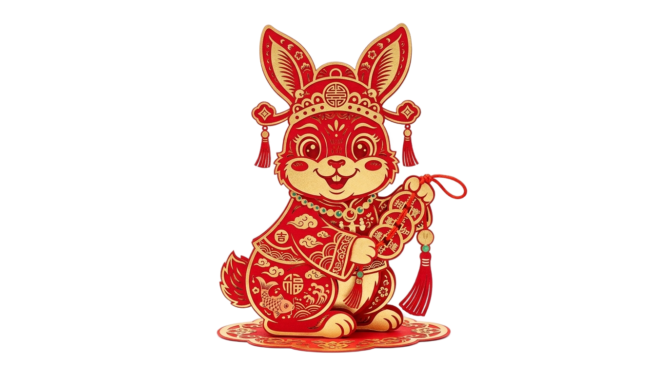 chinese new year rabbit png PNG transparent background