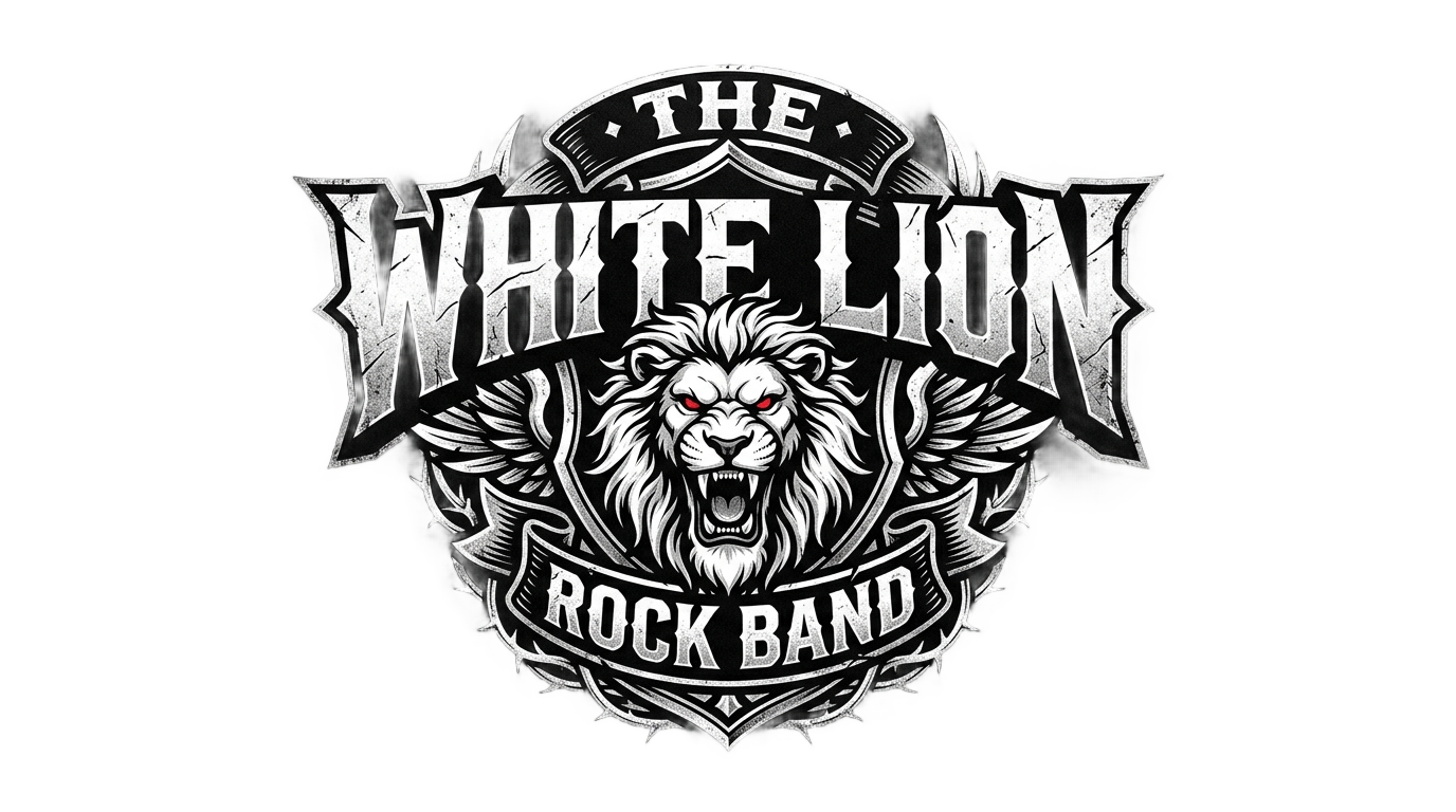white lion band logo png PNG transparent background