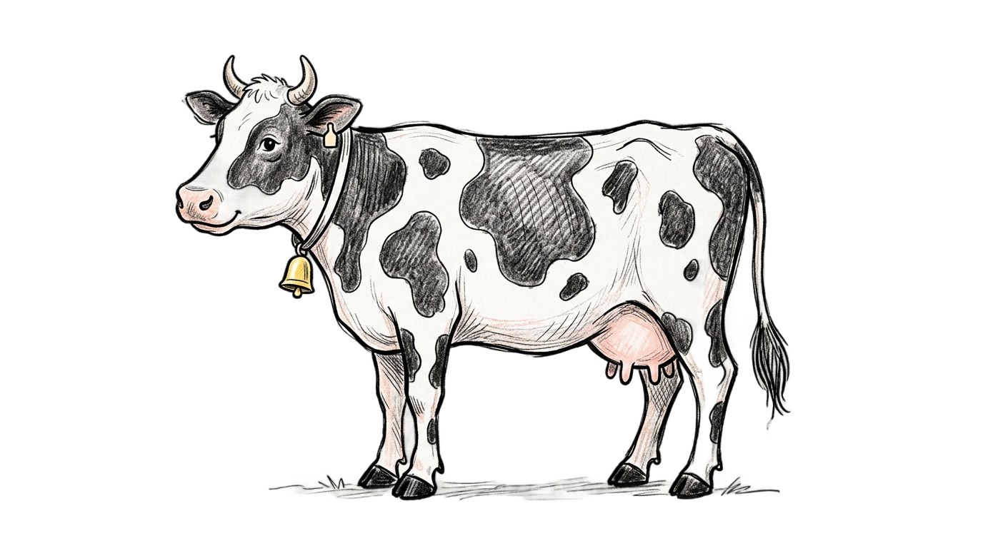 cow sketch png PNG transparent background