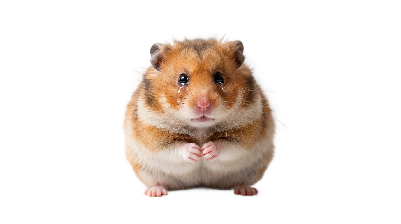 crying hamster meme png PNG transparent background