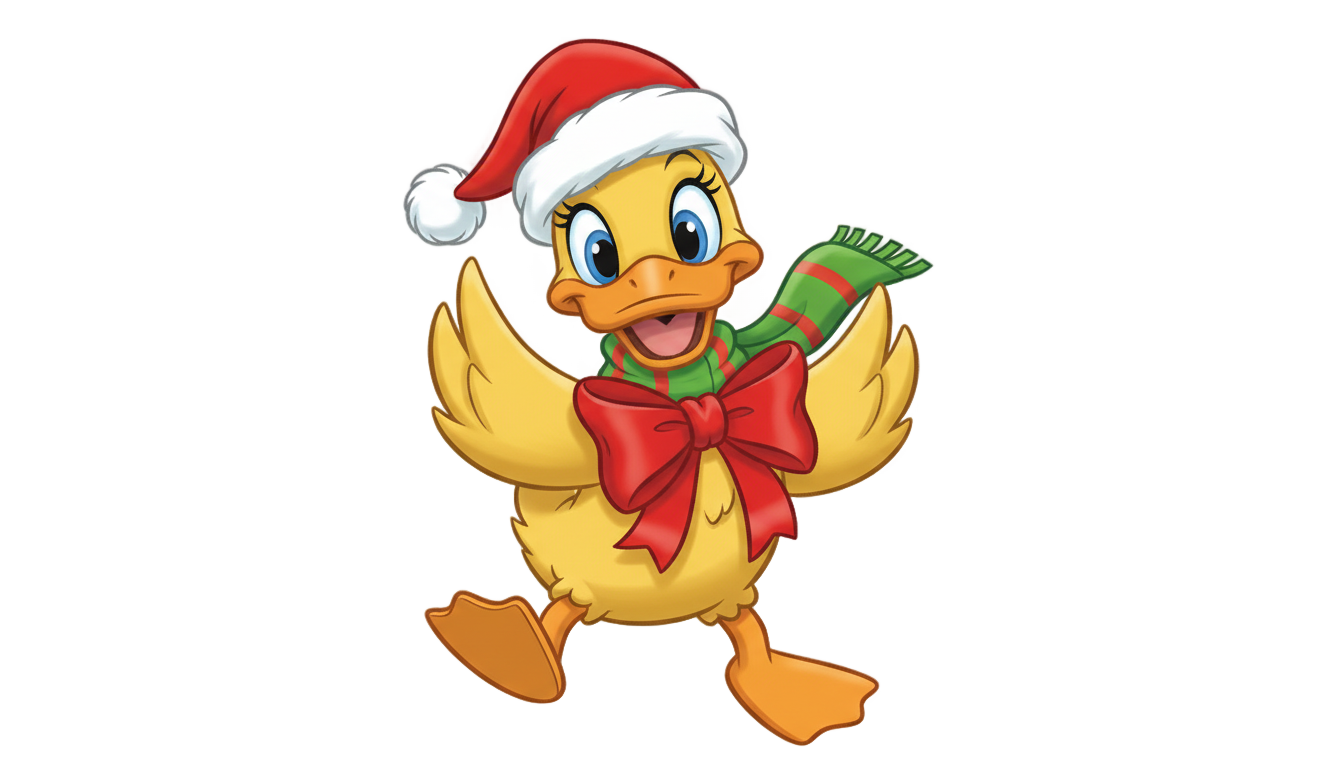daisy duck christmas png PNG transparent background