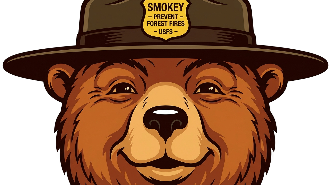 smokey the bear logo png PNG transparent background