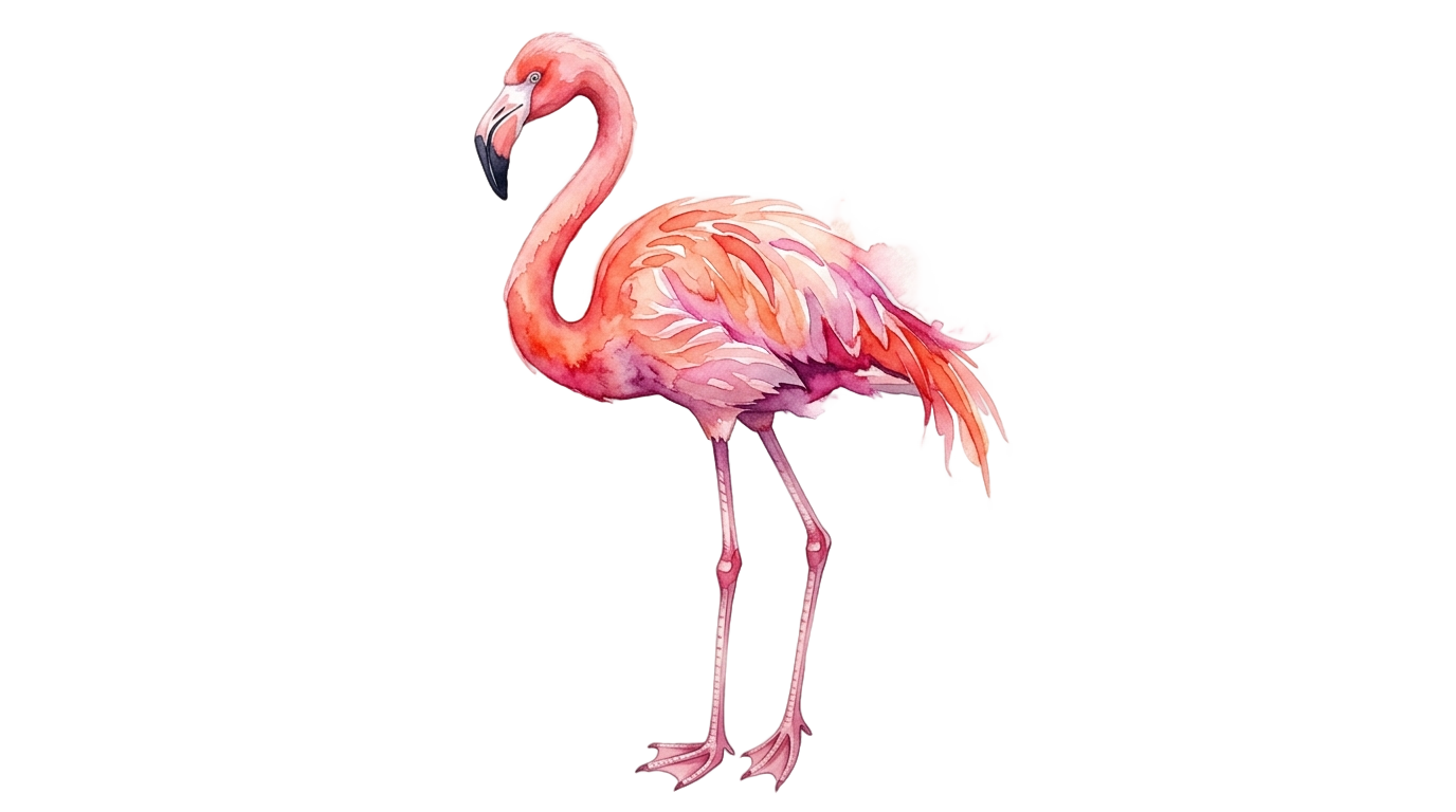watercolor flamingo png PNG transparent background