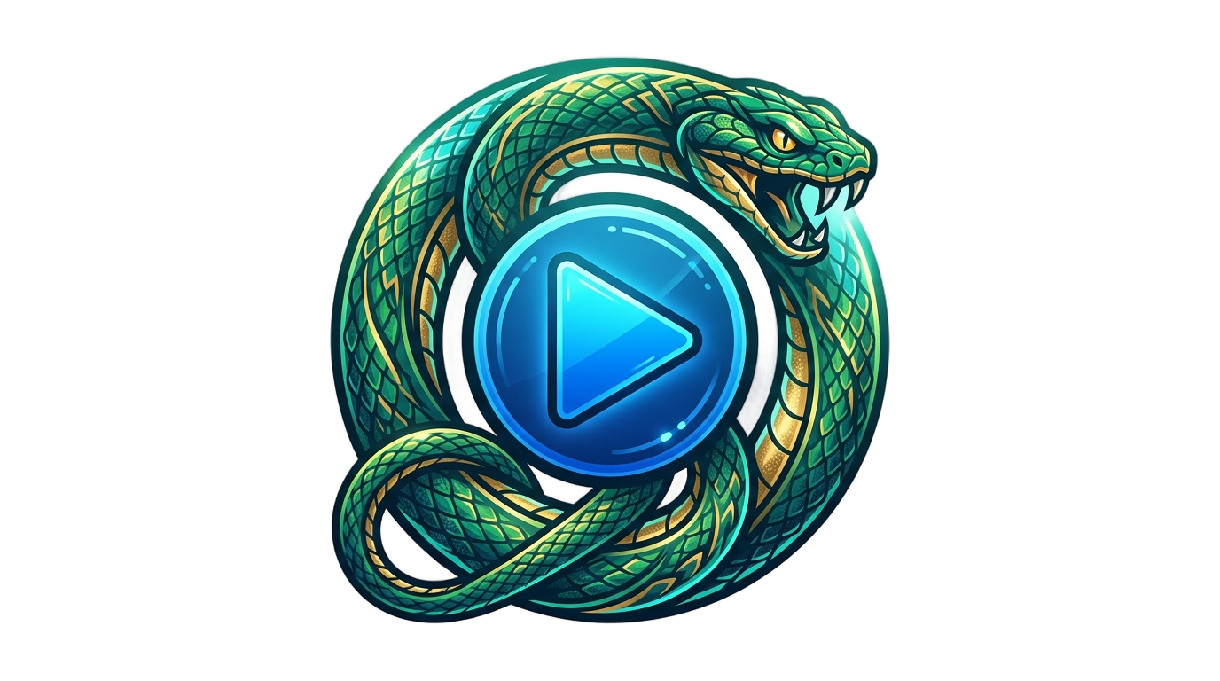 snake video logo png PNG transparent background