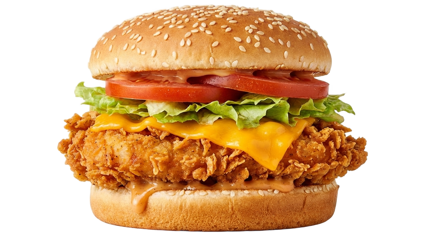 chicken burger png PNG transparent background