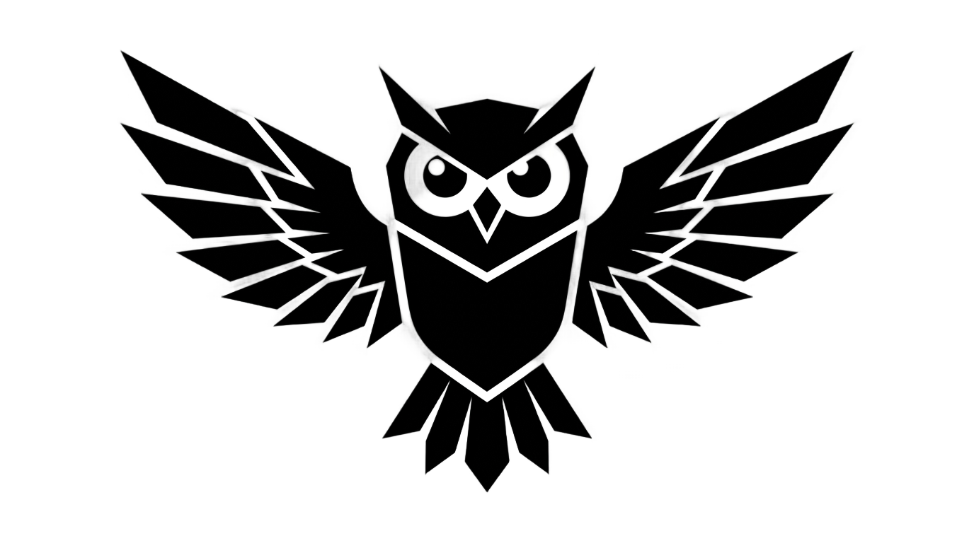 black owl logo png PNG transparent background