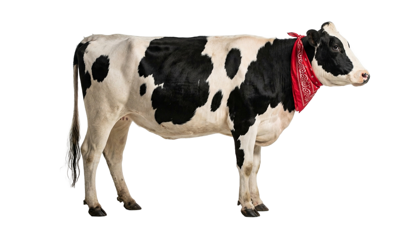 cow with bandana png PNG transparent background