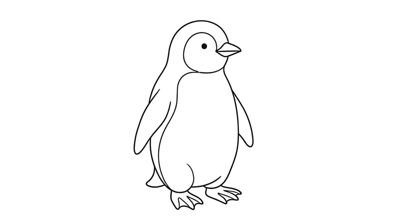 penguin outline png PNG transparent background