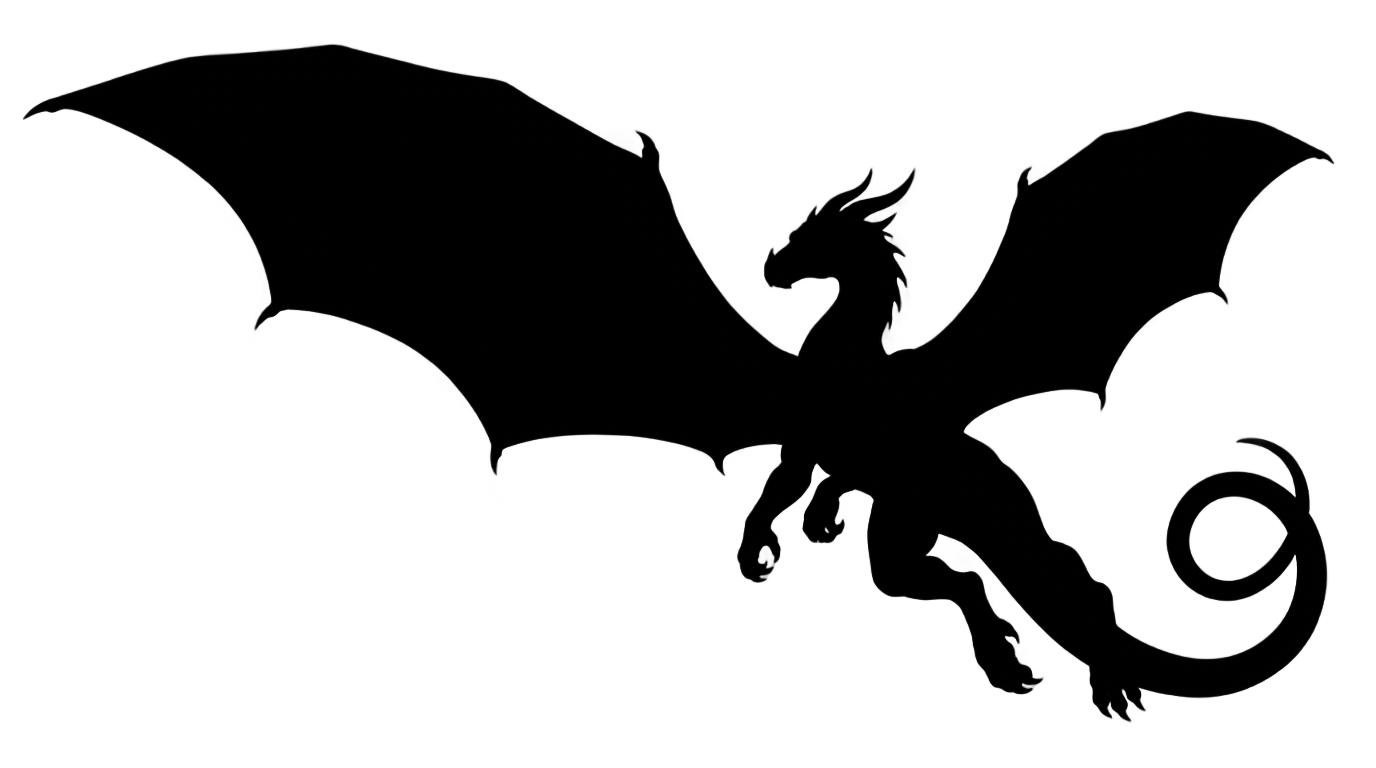 flying dragon silhouette png PNG transparent background