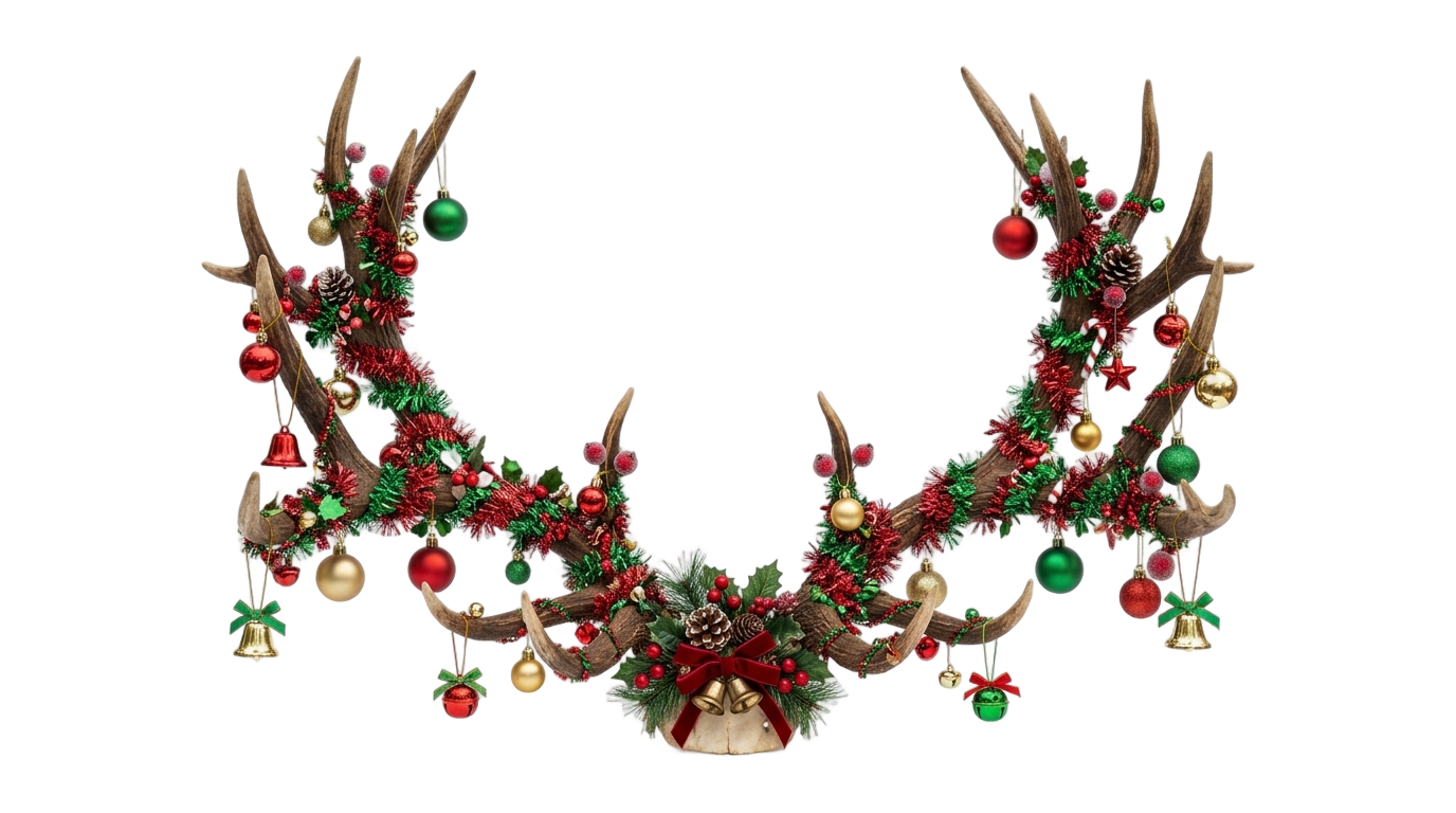 christmas deer antlers png PNG transparent background